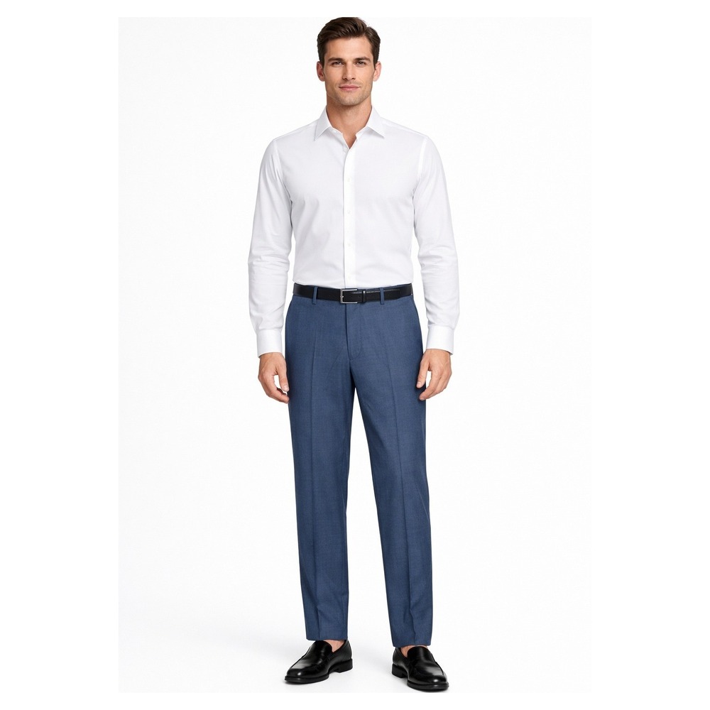 Banana Republic Aiden Pant Men's Blue Steel Dress Casual Slacks  Size 36X30 EUC